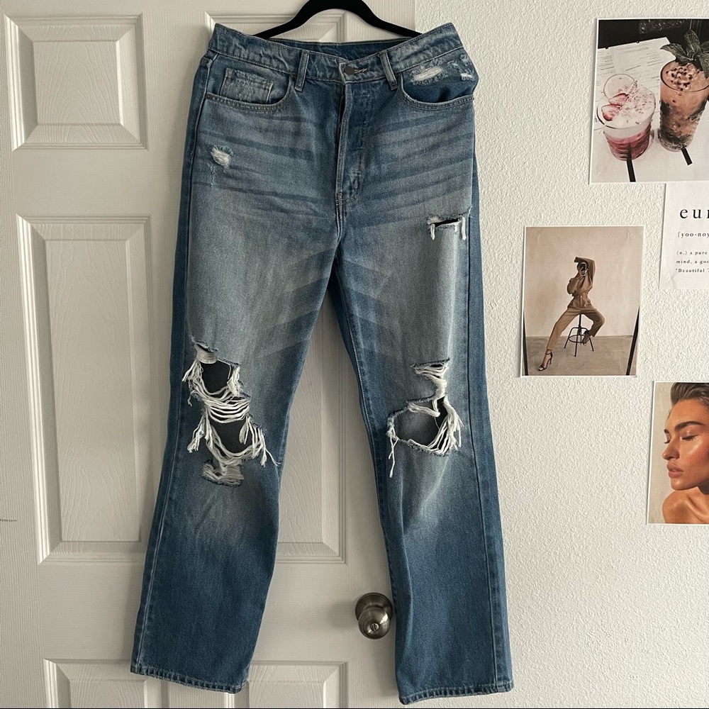 Distressed denim